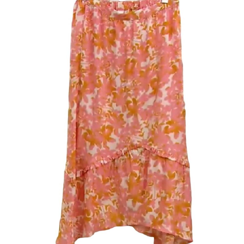 Candace Cameron Bure Plus 1X Petite Midi SKIRT A-Line Trapeze Floral 1XP NEW QVC